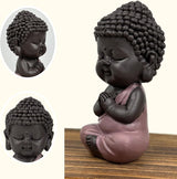 Baby Buddha Pink Toga figur - Inspirerende og munter figur - Positiv talisman Koncentration - Sød og spirituel gaveidé - H 7 cm - Zen'Light Statuetter og skulpturer Naty Shop