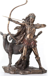 Bronzestatue af jagtens gudinde og de vilde statuetter og skulpturer Naty Shop Standardtitel