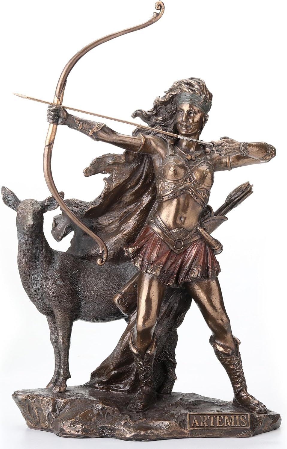 Bronzestatue af jagtens gudinde og de vilde statuetter og skulpturer Naty Shop Standardtitel