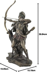 Bronzestatue af jagtens gudinde og de vilde Naty Shop-statuetter og skulpturer