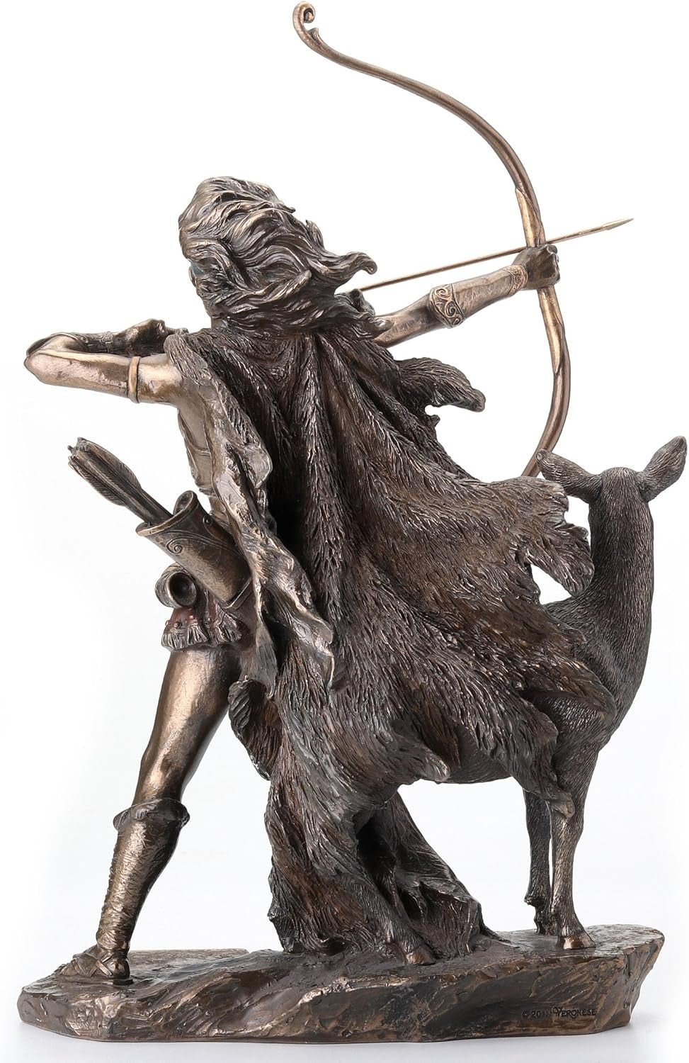 Bronzestatue af jagtens gudinde og de vilde Naty Shop-statuetter og skulpturer