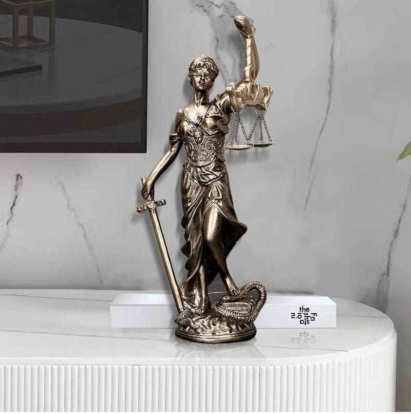 Lady Justice Statue 30,5 cm Justice Statue Retfærdighedsgudinde Retfærdighedsskulptur Græsk-romersk engel Retfærdighedsblindstatuer til indretning Statuetter og skulpturer Naty Shop