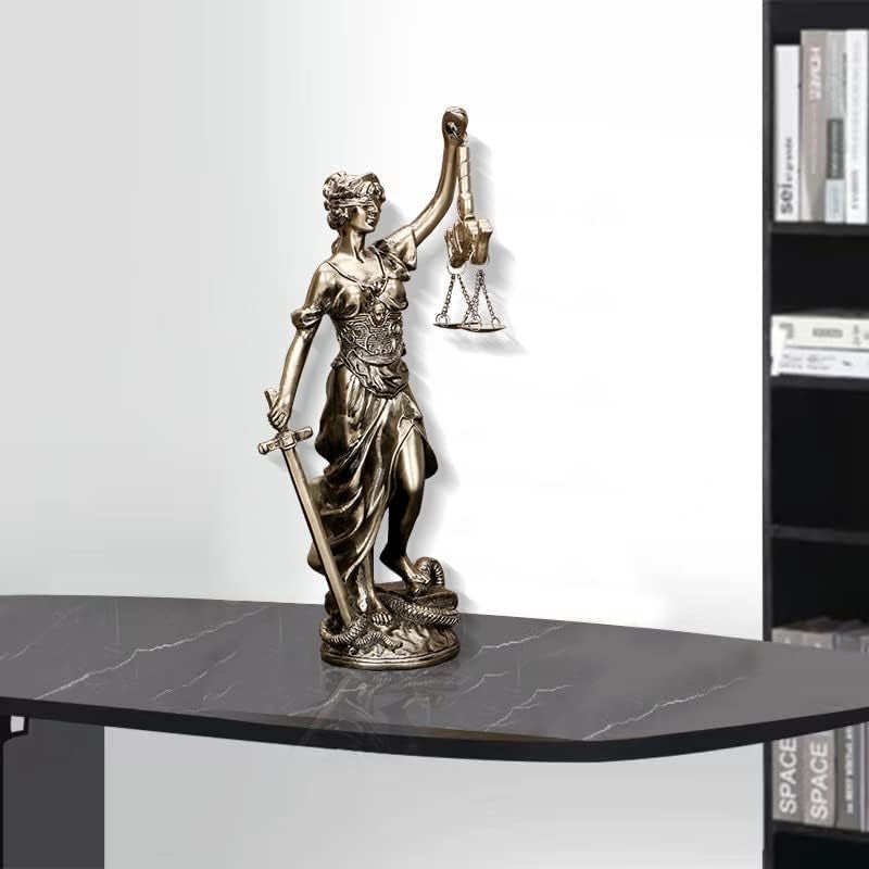 Lady Justice Statue 30,5 cm Justice Statue Retfærdighedsgudinde Retfærdighedsskulptur Græsk-romersk engel Retfærdighedsblindstatuer til indretning Statuetter og skulpturer Naty Shop