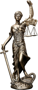 Lady Justice Statue 30,5 cm Justice Statue Retfærdighedsgudinde Retfærdighedsskulptur Græsk-romersk engel Retfærdighedsblindstatuer til indretning Statuetter og skulpturer Naty Shop Standardtitel