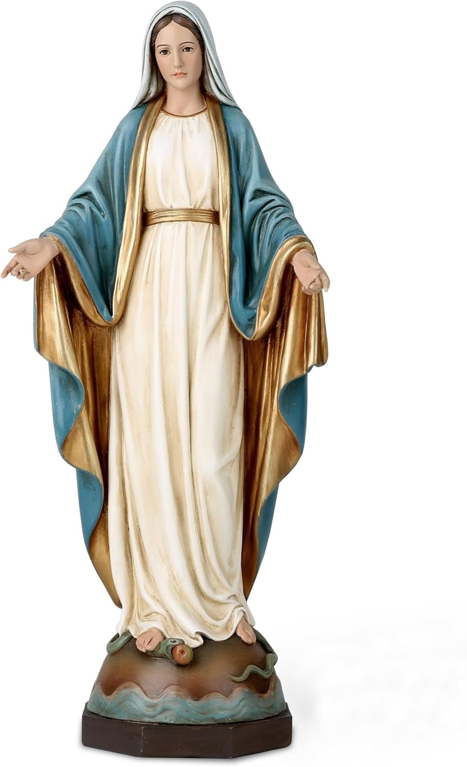 BC Katolsk Vor Frue af Nåde Statue Jomfru Maria Alterfigur Religiøs gave til mor Katolsk boligdekoration 34,3 cm Højde Håndmalet af Buildclassic (Elegant) Naty Shop Statuer & skulpturer Elegant 14 tommer H