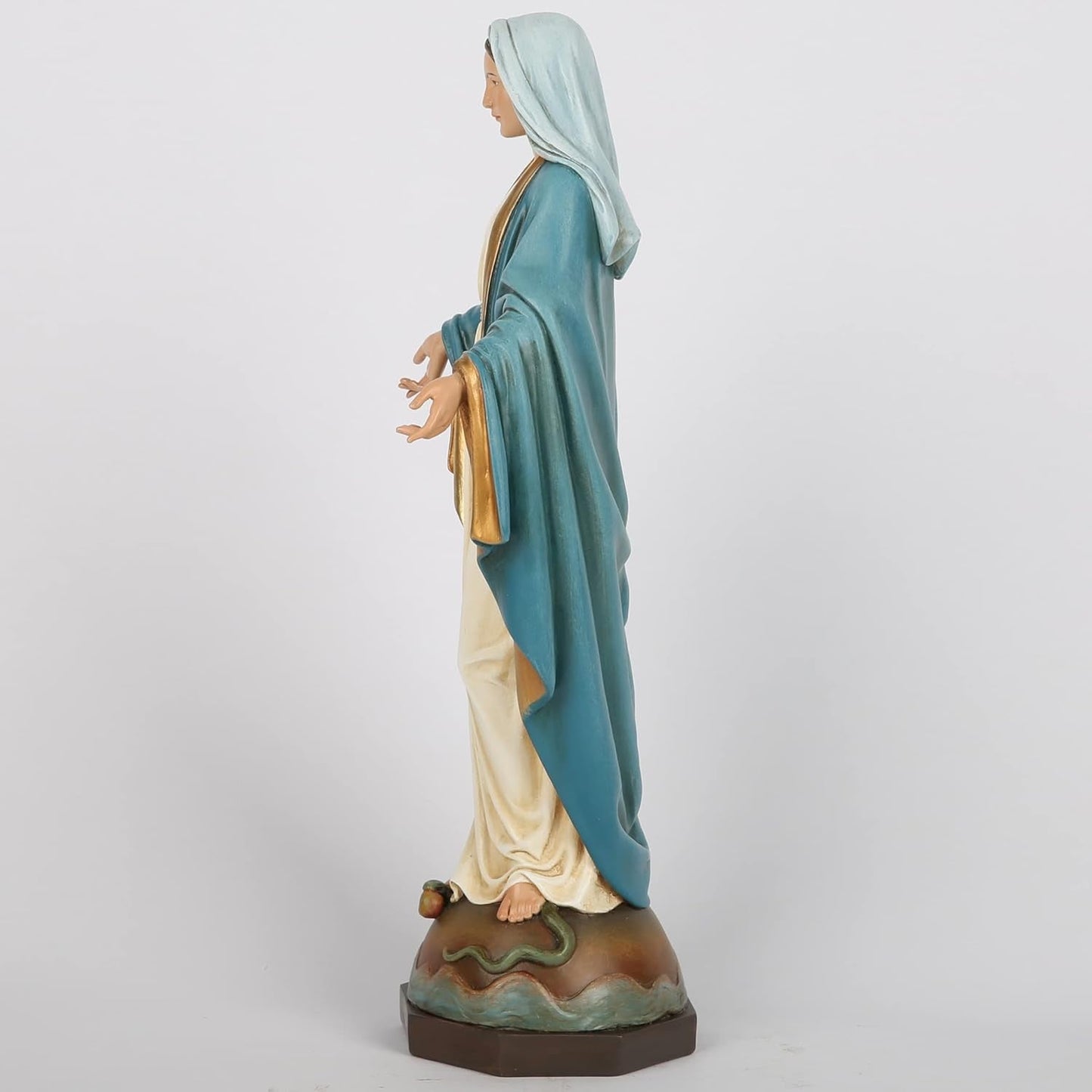 BC katolsk Vor Frue af Nåde Statue Jomfru Maria Alter Figur Religiøs gave til mor Katolsk boligdekoration 34,3 cm Højde Håndmalet af BuildClassic (Elegant) Naty Shop statuer og skulpturer