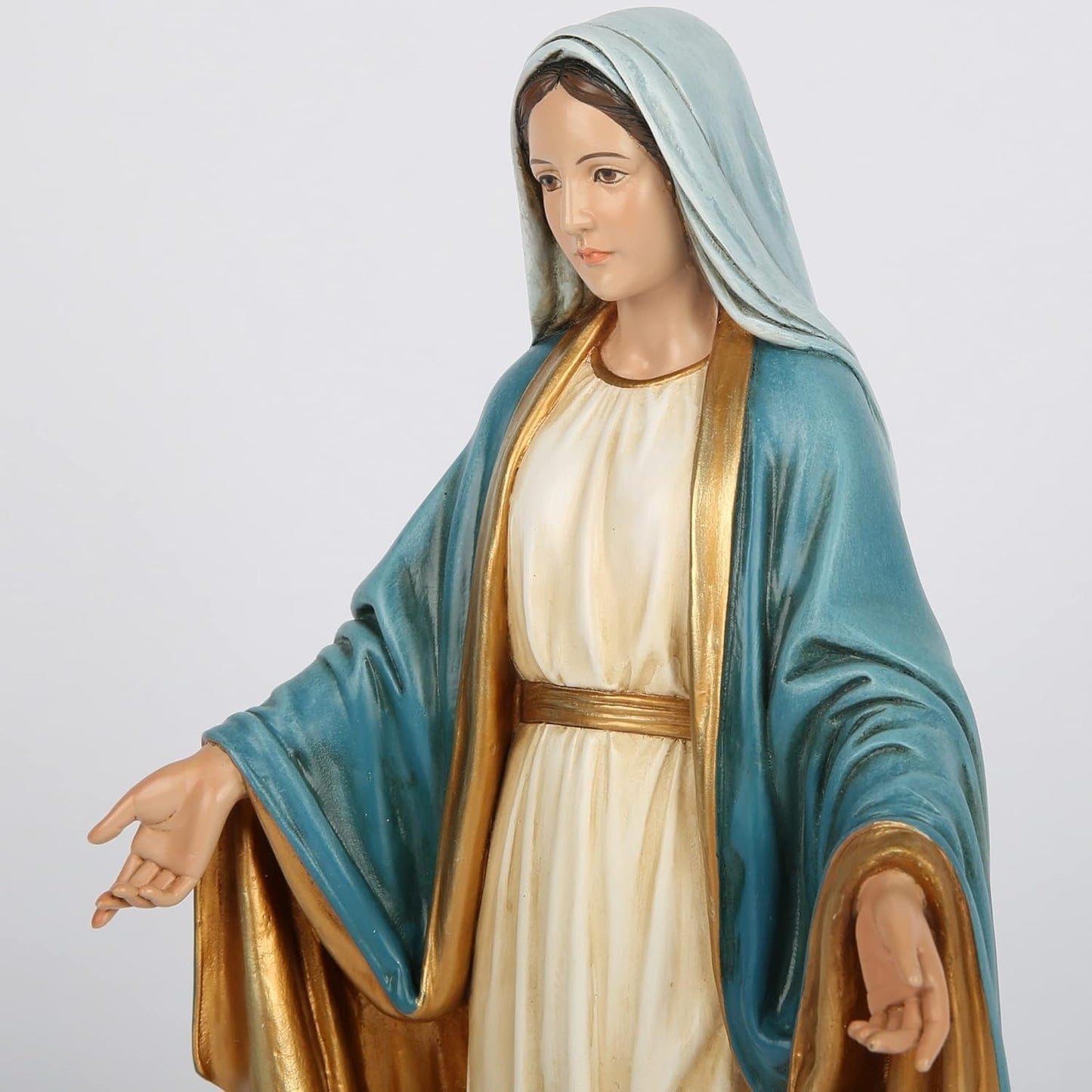 BC katolsk Vor Frue af Nåde Statue Jomfru Maria Alter Figur Religiøs gave til mor Katolsk boligdekoration 34,3 cm Højde Håndmalet af BuildClassic (Elegant) Naty Shop statuer og skulpturer