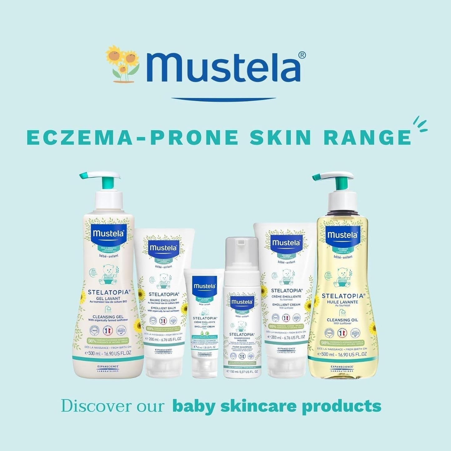 Stelatopia Shampoo Mousse til hovedbund med ekstrem tørhed eller atopisk dermatitis, hår, babyer, børn, hele familien - reducerer rødme og kløe (150ml) Børn - Bad og hudpleje Naty Shop