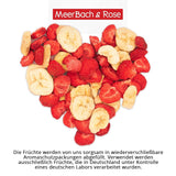 Jordbær-banan mix 200g - frysetørrede jordbær og frysetørrede bananer som en lækker snack i en pose Dehydrerede produkter Naty Shop