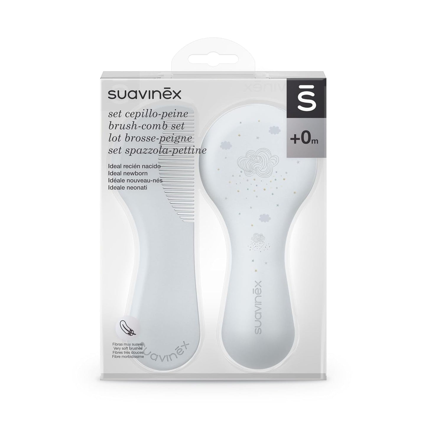 Suavinex 3162384 Kam med børste, blå Børn - Bad og hudpleje Naty Shop