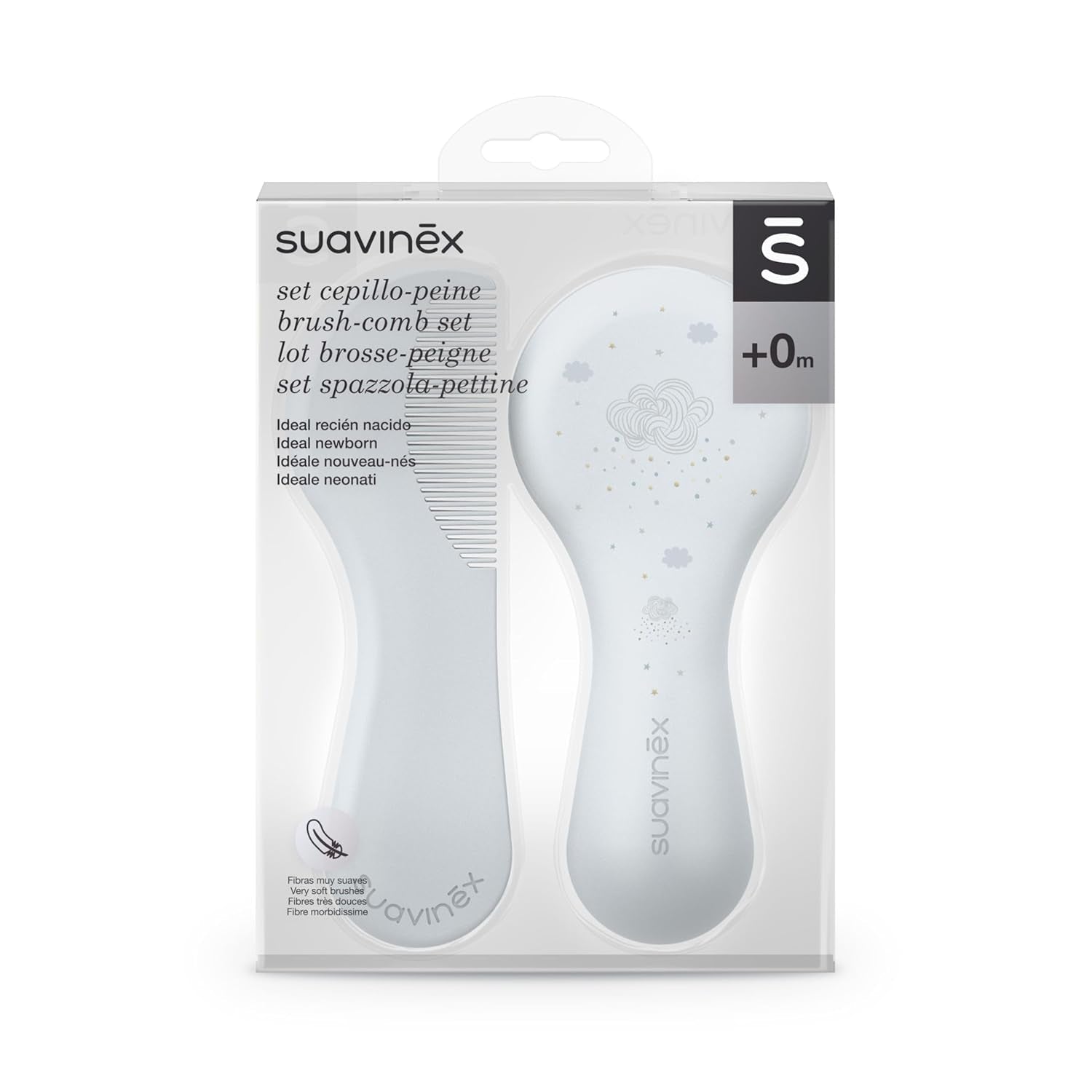 Suavinex 3162384 Kam med børste, blå Børn - Bad og hudpleje Naty Shop