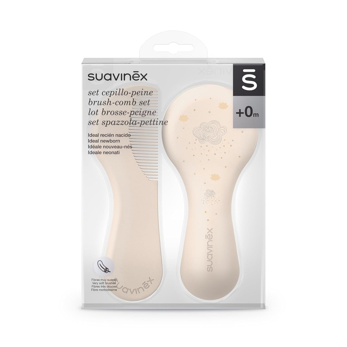 Suavinex 3162385 Kam med børste, hvid Børn - Bad og hudpleje Naty Shop