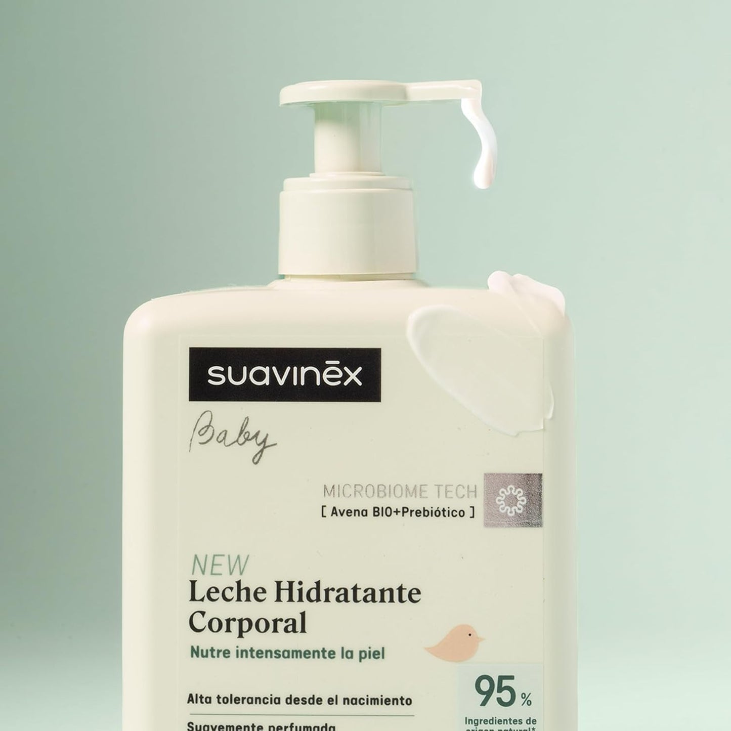 Suavinex, Syndet babyshampoo til hud og hår, sæbefri, 750ml + fugtgivende bodylotion, 750ml, velegnet til sensitiv hud og nyfødte, med 90%-93% naturlige ingredienser. Børn - Bad og Hudpleje Naty Shop