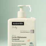 Suavinex, Syndet babyshampoo til hud og hår, sæbefri, 750ml + fugtgivende bodylotion, 750ml, velegnet til sensitiv hud og nyfødte, med 90%-93% naturlige ingredienser. Børn - Bad og Hudpleje Naty Shop