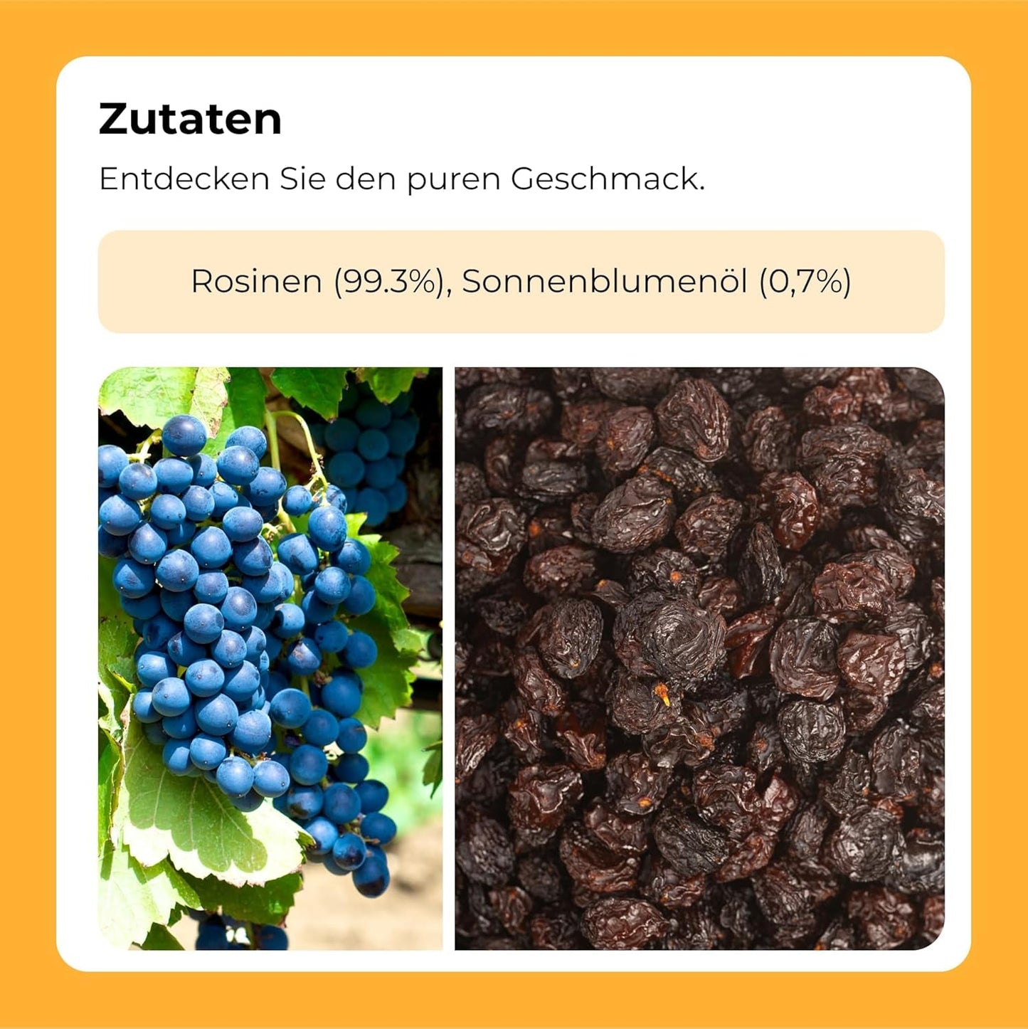 Lilla sorte sultanas 1 kg | Tørrede druer | Ingen frø og intet sukker | produkter uden genteknologi | Velegnet til vegetarer og veganere | Ideel til at kombinere med chokolade Naty Shop dehydrerede produkter