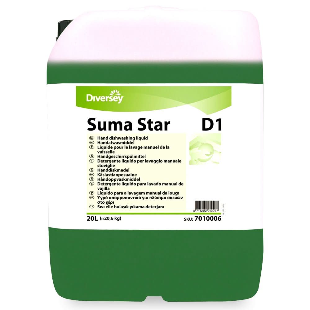 Suma Star D1 - Manuelt koncentreret flydende vaskemiddel til professionelle retter 20L Detergenti Nati Shop