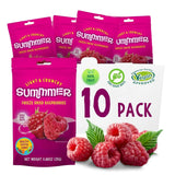 Sommer frysetørrede jordbær - pakke med 5 - sukkerfri, 100 % naturlige, lækre sprøde snacks til børn og voksne, ideel til korn og madpakker (55 g) Tørrede produkter Naty Shop Pakke med 10 hindbær