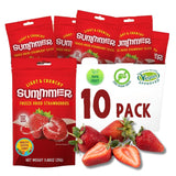 Sommer frysetørrede jordbær - pakke med 5 - sukkerfri, 100 % naturlige, lækre sprøde snacks til børn og voksne, ideel til korn og madpakker (55g) Dehydrerede produkter Naty Shop Pakke med 10 jordbær