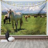 Tapestry abakuhaus wanderlust dyreverdenskort tegninger Hjem - Tilbehør og dekorationer Naty Shop Hilsen hvid 230L X 140B Cm