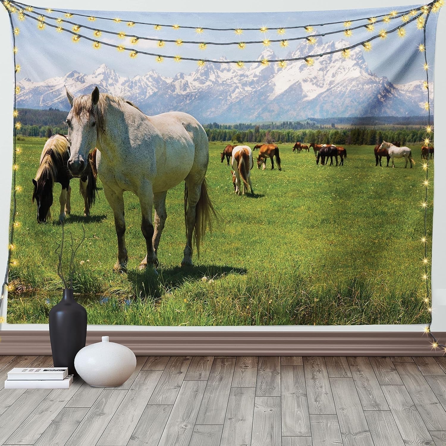 Tapestry abakuhaus wanderlust dyreverdenskort tegninger Hjem - Tilbehør og dekorationer Naty Shop Hilsen hvid 230L X 140B Cm