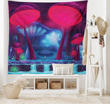 Tapestry abakuhaus wanderlust dyreverdenskort tegninger Hjem - Tilbehør og dekorationer Naty Shop Lyseblå Rød 150L X 110B Cm