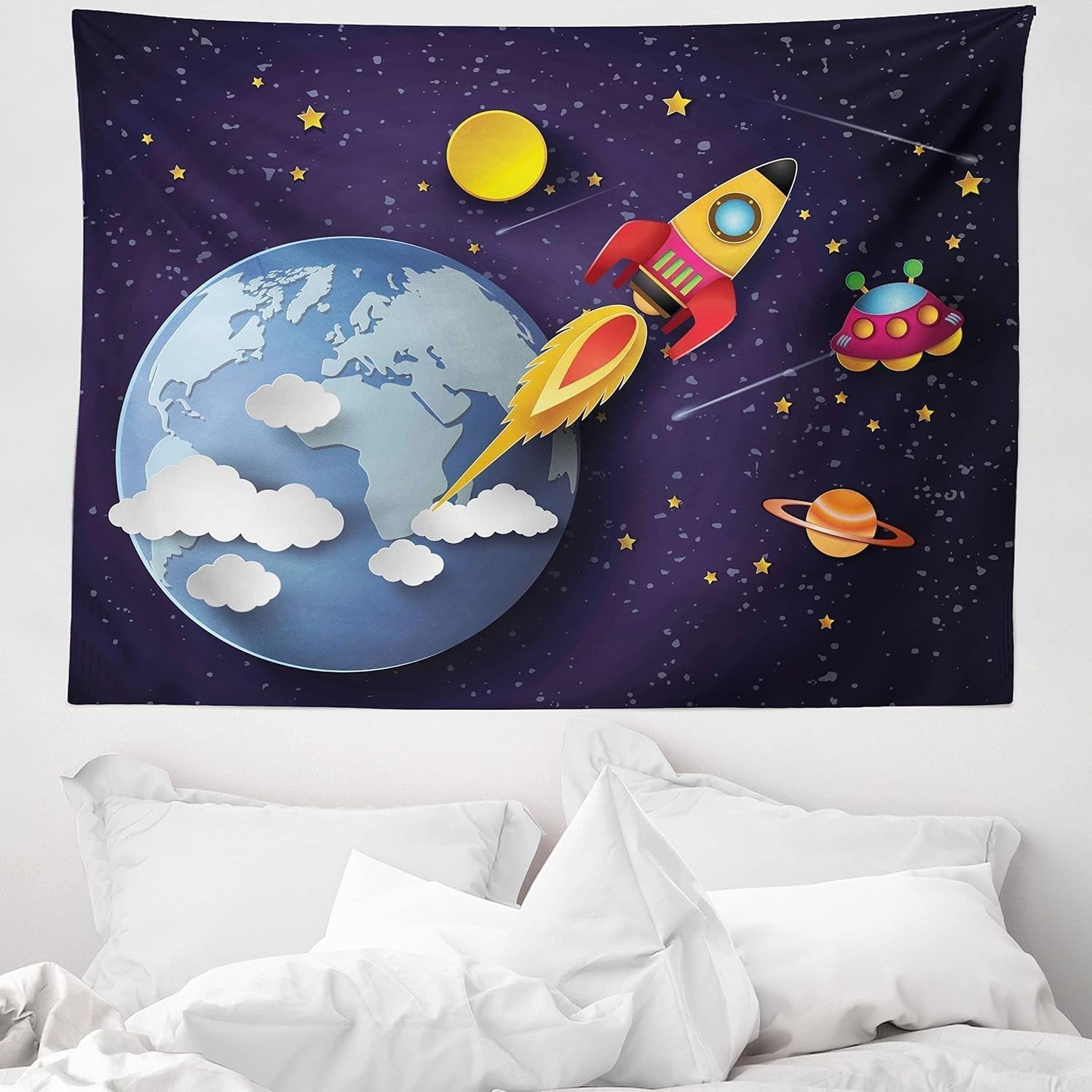 Tapestry abakuhaus wanderlust dyrekort over tegneserieverdenen - Naty Shop
