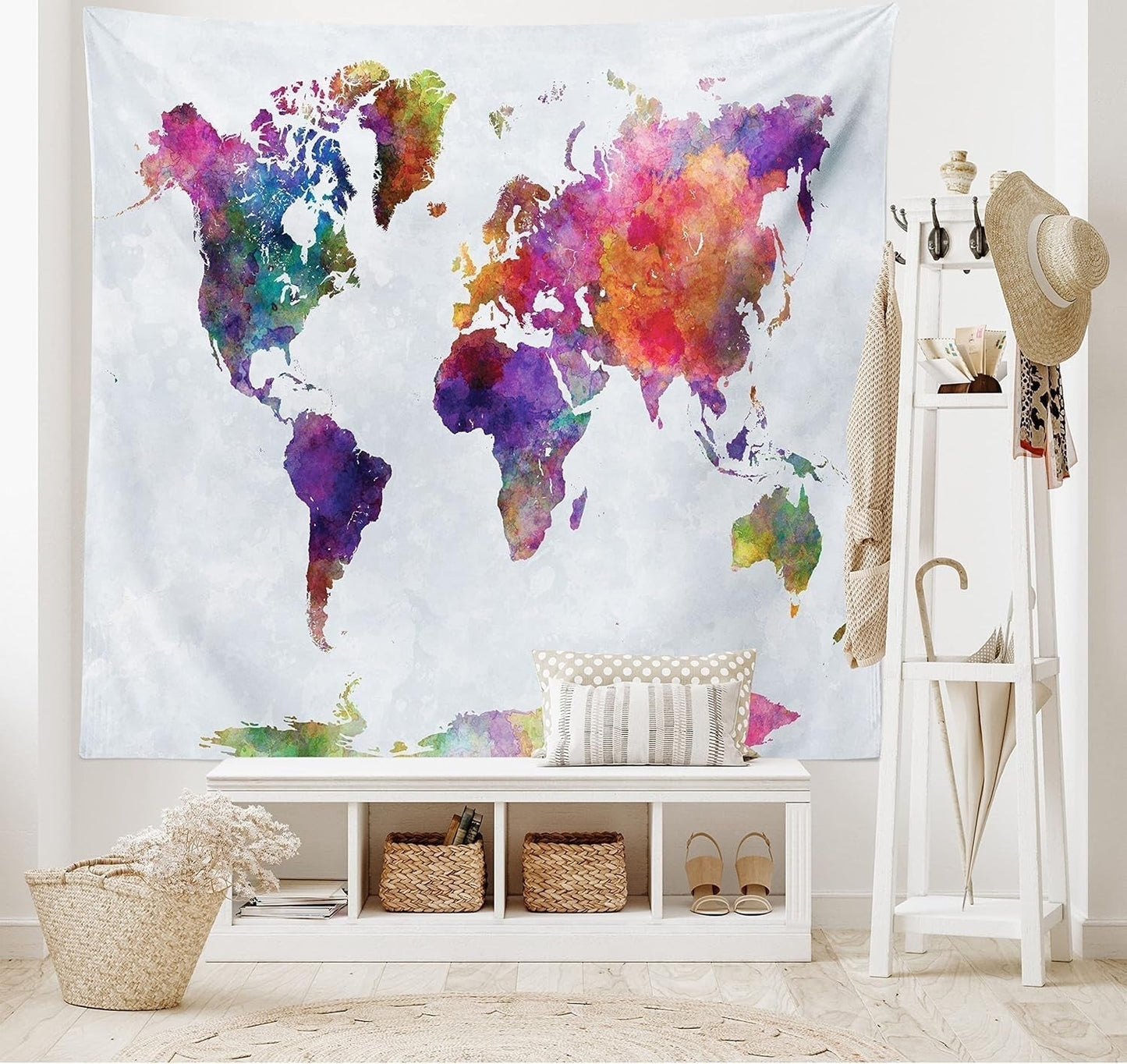 Tapestry abakuhaus wanderlust dyrekort over tegneserieverdenen - Naty Shop