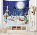 Tapestry abakuhaus wanderlust dyreverdenskort tegninger Hjem - Tilbehør og dekorationer Naty Shop Blå hvid 150L X 110B Cm
