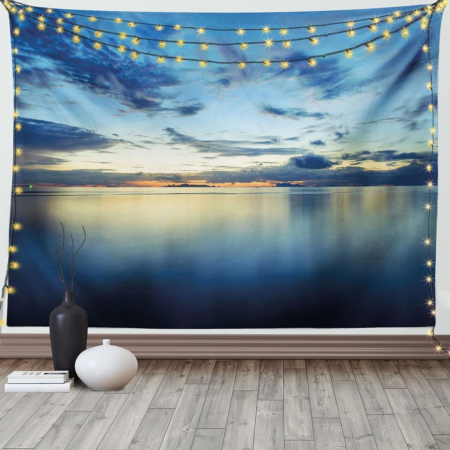 Tapestry abakuhaus wanderlust dyrekort over verden tegninger Hjem - Tilbehør og dekorationer Naty Shop Blå 230L X 140B Cm