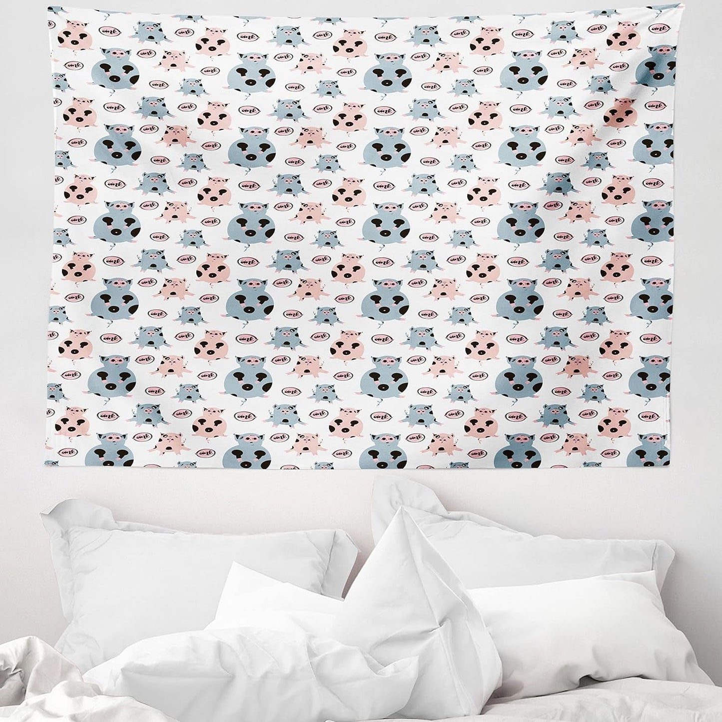 Tapestry abakuhaus wanderlust dyrekort over verden tegninger Hjem - Tilbehør og dekorationer Naty Shop Grå Blå 150L X 110B Cm