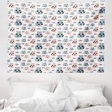 Tapestry abakuhaus wanderlust dyrekort over verden tegninger Hjem - Tilbehør og dekorationer Naty Shop Grå Blå 150L X 110B Cm