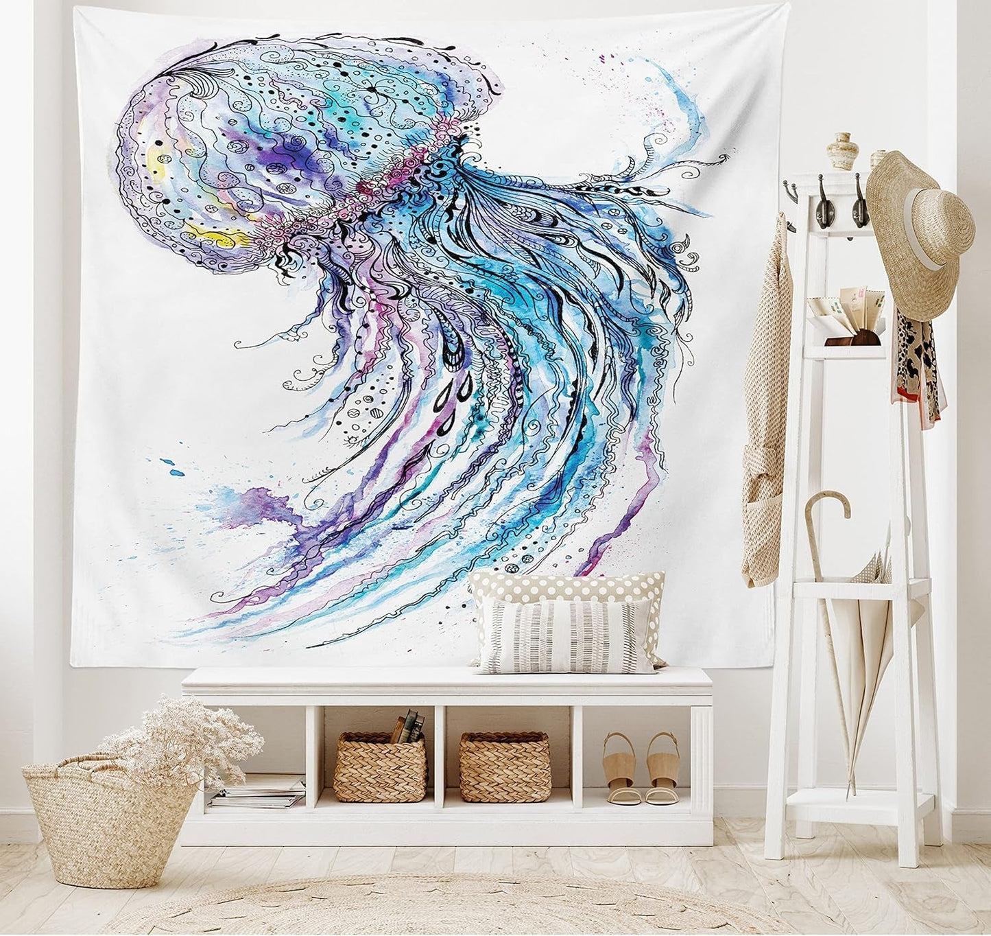 Tapestry abakuhaus wanderlust dyrekort over tegneserieverdenen - Naty Shop