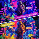 Tapestry alishomtll sort lys astronaut svamp fluorescerende botanisk Hjem - Tilbehør og dekorationer Naty Shop