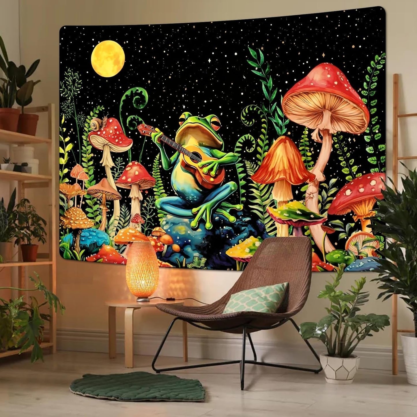 Gobelin alishomtll frø champignon måne stjerner farverige Hjem - Tilbehør og dekorationer Naty Shop