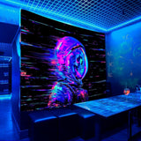 Tapestry alishomtll fluorescerende kranium astronaut sort lys Hjem - Tilbehør og dekorationer Naty Shop