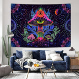 Tapestry alishomtll fluorescerende svamp sort lys mandala Hjem - Tilbehør og dekorationer Naty Shop