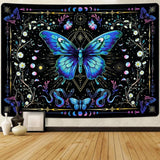 Gobelin alishomtll sommerfugl månefase blomstret tusindfryd sort Hjem - Tilbehør og dekorationer Naty Shop Multi 210L X 150B Cm