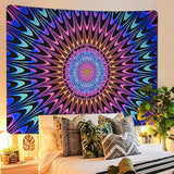 Tapestry alishomtll farvet mandala sort lys kunst Hjem - Tilbehør og dekorationer Naty Shop