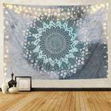 Tapestry alishomtll indisk mandala yoga hippie klud Hjem - Tilbehør og dekorationer Naty Shop 1 mandala (grå+blå) 235L X 235B Cm