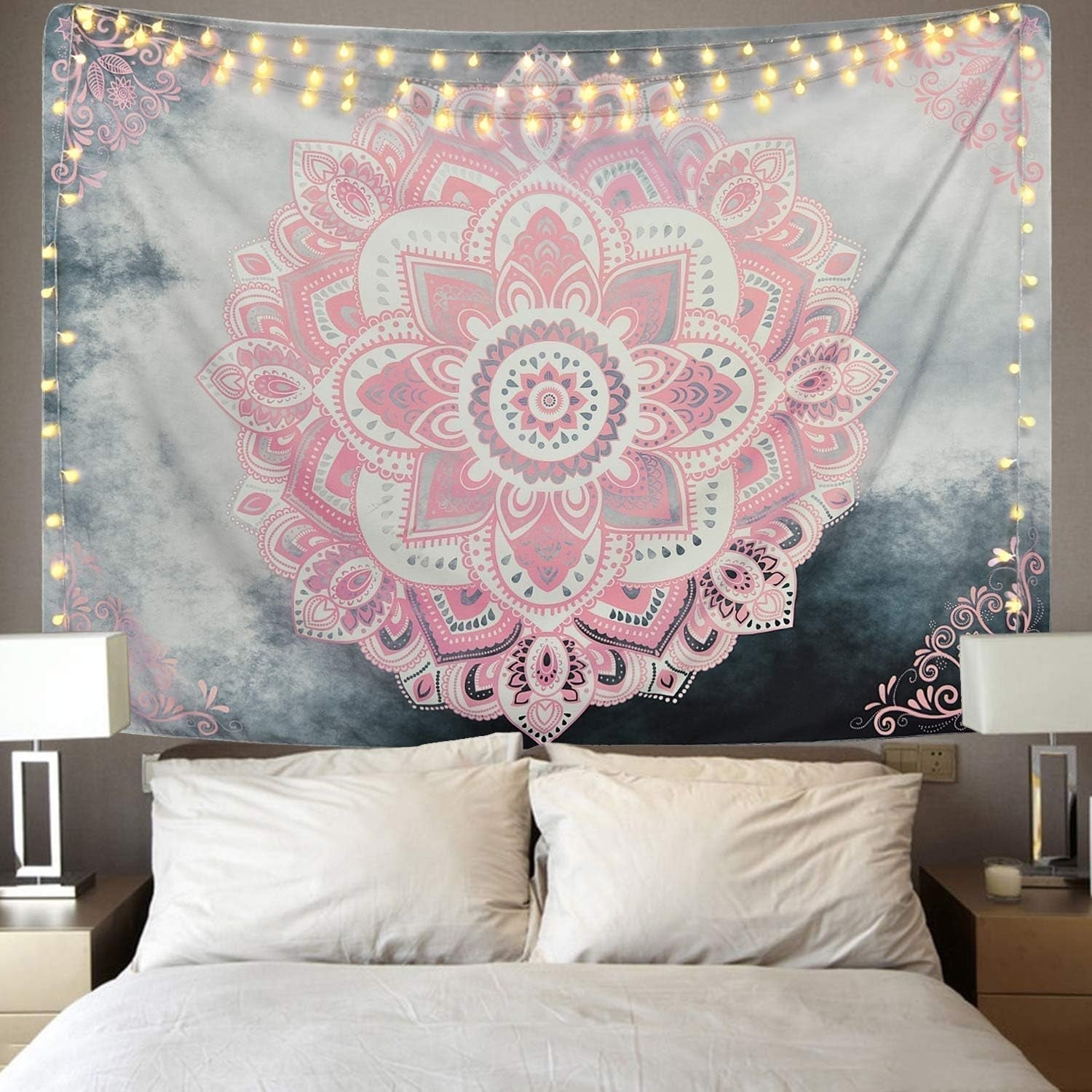 Tapestry alishomtll mandala Indisk boheme lærred Hjem - Tilbehør og dekorationer Naty Shop