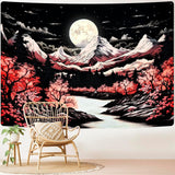 Tapestry alishomtll bjergscene måneskov bjerge Hjem - Tilbehør og dekorationer Naty Shop