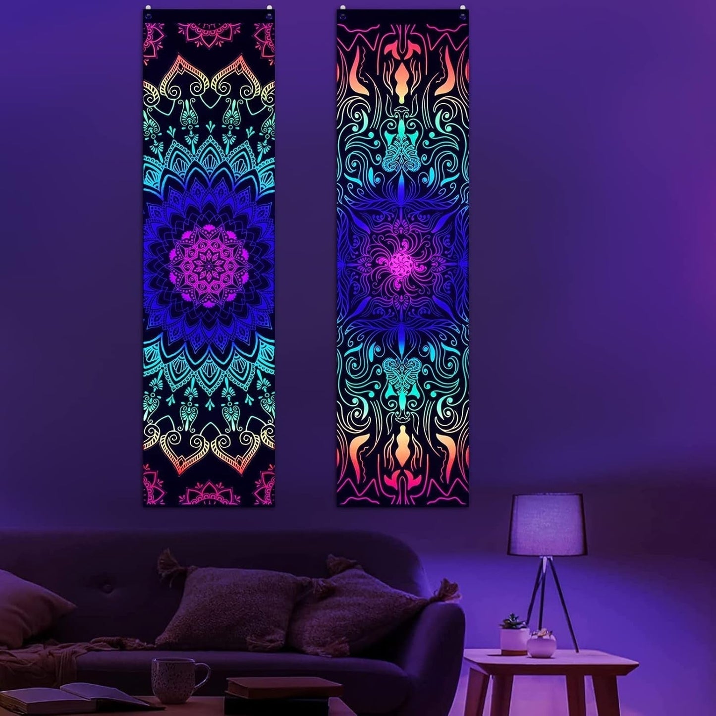 Tapestry alishomtll pack mandala reaktiv boheme lodret Hjem - Tilbehør og dekorationer Naty Shop 2 pakker 120X32,5 cm