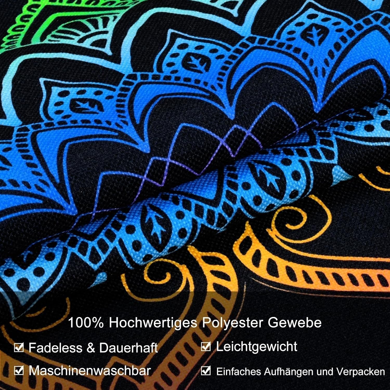 Tapestry alishomtll pack mandala reaktiv boheme lodret Hjem - Tilbehør og dekorationer Naty Shop