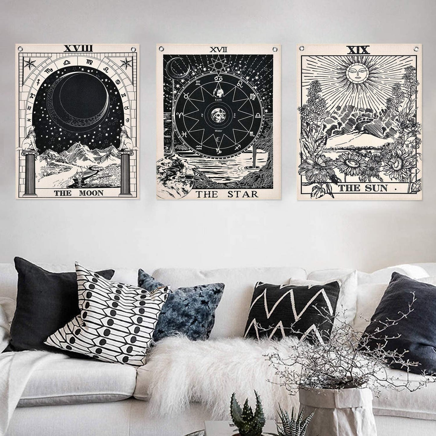 Tapestry alishomtll tarot sæt sol måne stjerner Hjem - Tilbehør og dekorationer Naty Shop Tarot sæt-1