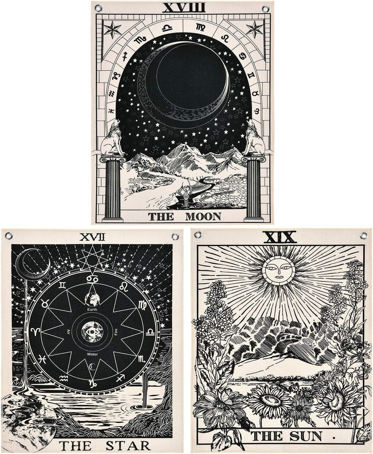 Tapestry alishomtll tarot sæt sol måne stjerner Hjem - Tilbehør og dekorationer Naty Shop