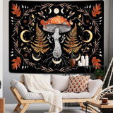 Tapestry alishomtll vintage champignon måne ahornblad botanisk Hjem - Tilbehør og dekorationer Naty Shop