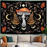 Tapestry alishomtll vintage champignon måne ahornblad botanisk Hjem - Tilbehør og dekorationer Naty Shop