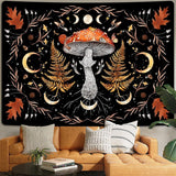 Tapestry alishomtll vintage champignon måne ahornblad botanisk Hjem - Tilbehør og dekorationer Naty Shop