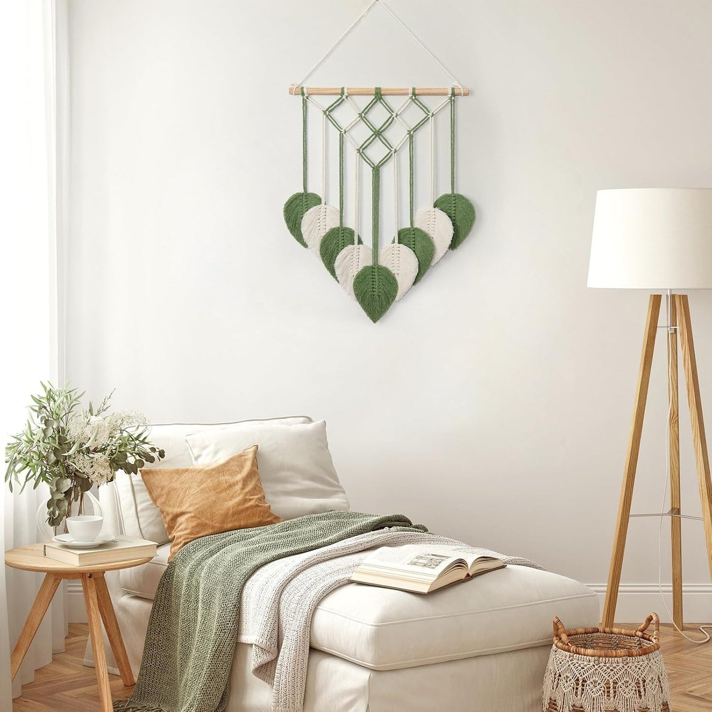 Tapestry astnic gobelin vævet grønne blade Hjem - Tilbehør og dekorationer Naty Shop