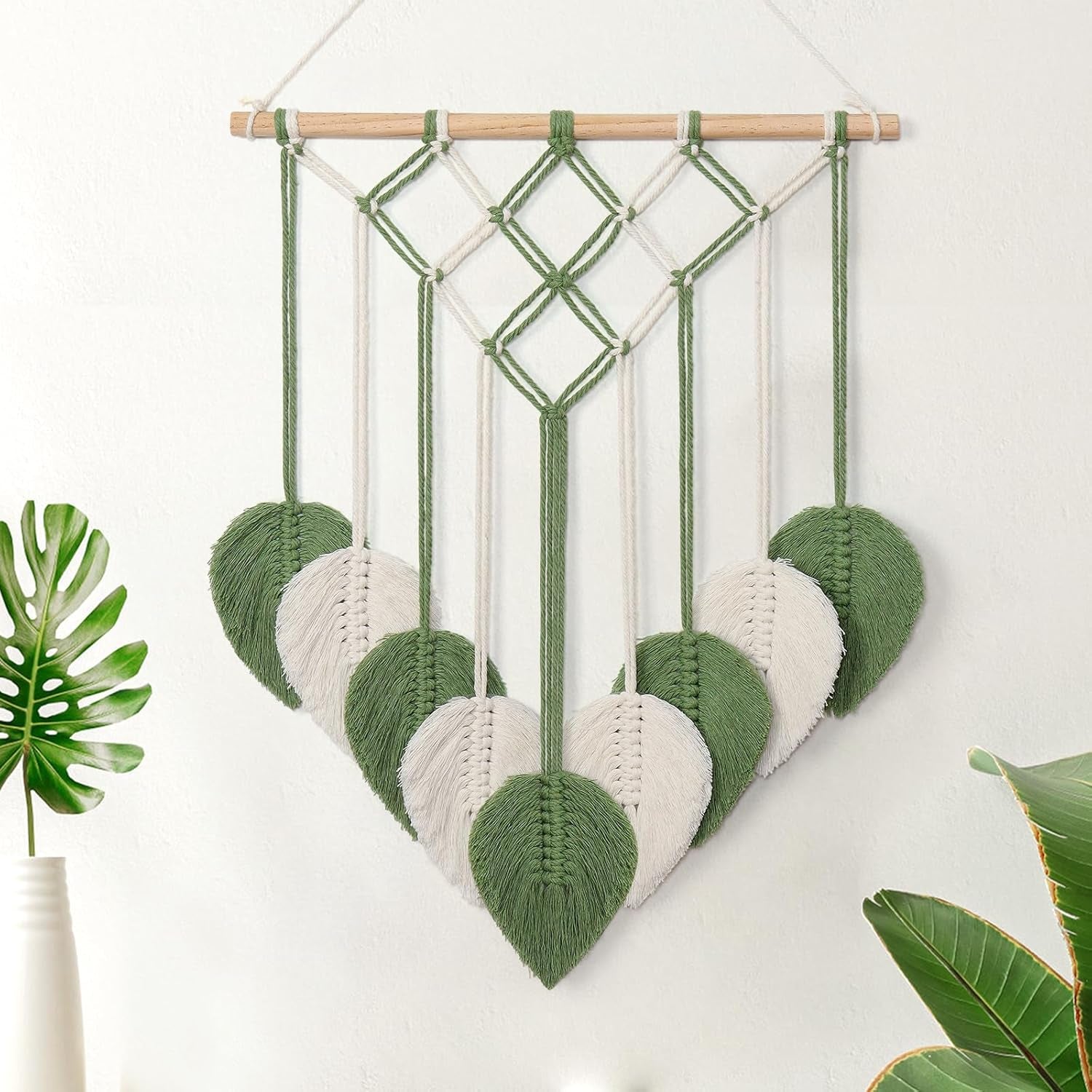 Tapestry astnic gobelin vævet grønne blade Hjem - Tilbehør og dekorationer Naty Shop Hilsen